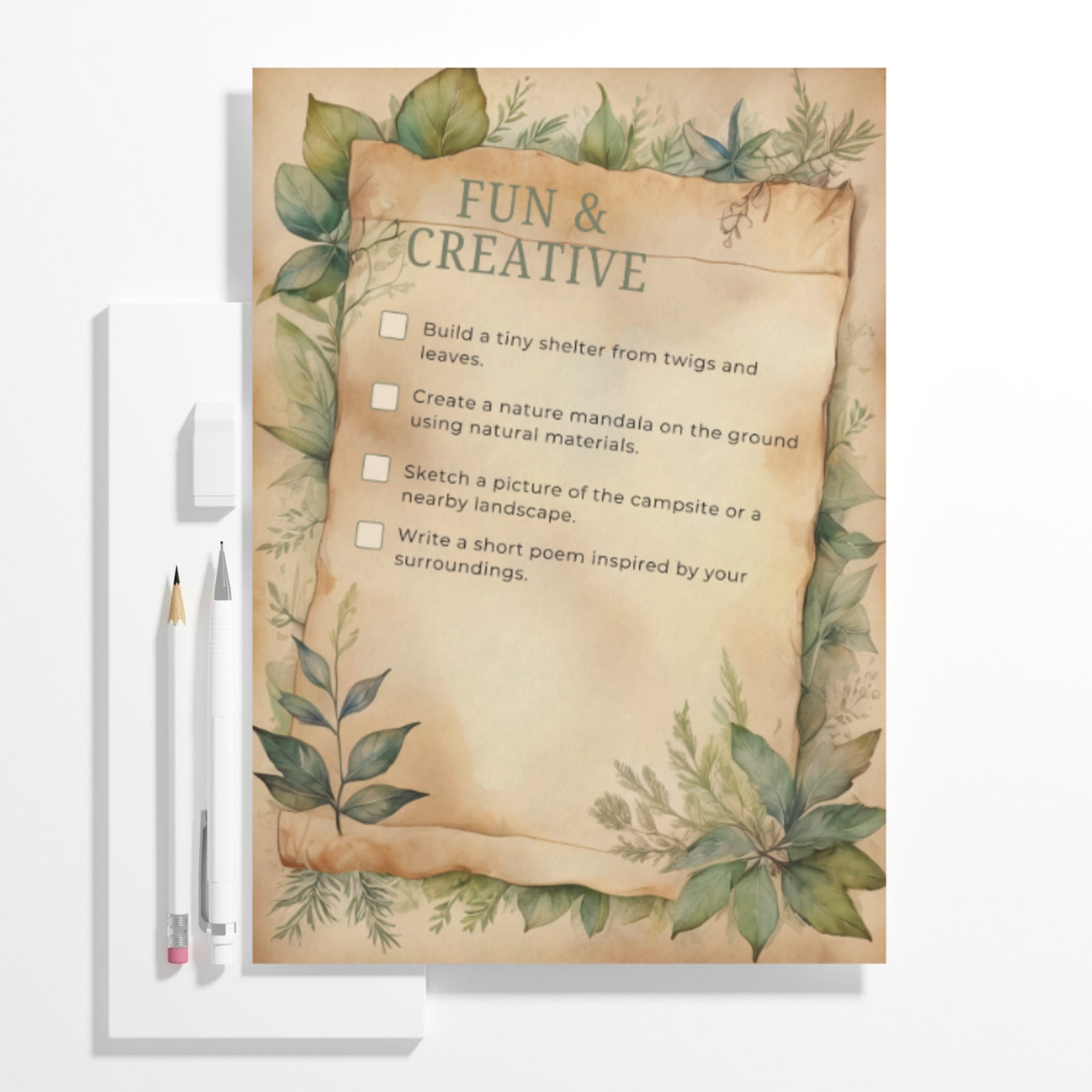 Printable Scavenger Hunt Cards, Instant Download, Camping Activities ...