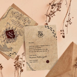 Convite editável de Hogwarts | Digital