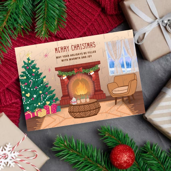 Editable Cozy Christmas Card | Digital