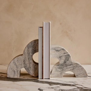 The Leo Marble Bookends, Latest design bookends, white marble bookends