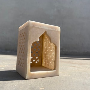 Custom Small size Marble temple for single God, Diya place, Marble Shrine, Marble temple for Home, Handcarved marble temple