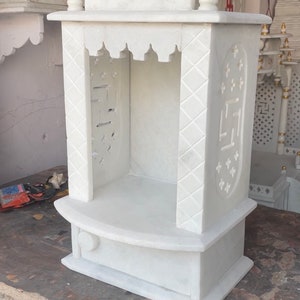 Small size Marble Temple, White marble small temple for home pooja, Marble Mandir, Makrana marble temple, Latest design Temple