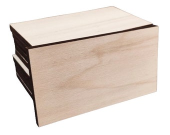 Rectángulos de contrachapado de álamo 15x8 cm vendidos en paquetes de 10 - espesor 8 mm - Calidad B/BB - Para corte y grabado láser, creaciones