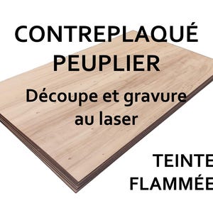 Flamed Poplar Plywood Sheet for Laser Cutting and Engraving – Creative Natural Wood – Several Sizes Available