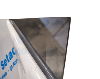 Placa de PMMA acrílico color gris ahumado - Para bricolaje, corte y grabado láser - Formatos y espesores a elegir - Corte a medida