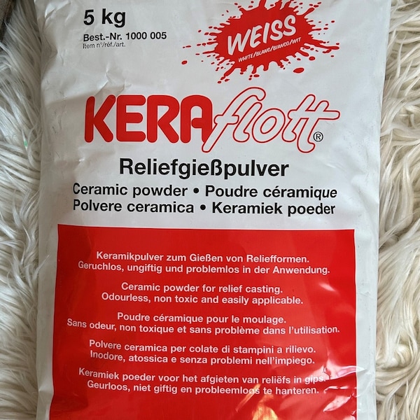 KERAflott Reliefgießpulver | Giesspulver weiß 5 kg Sack