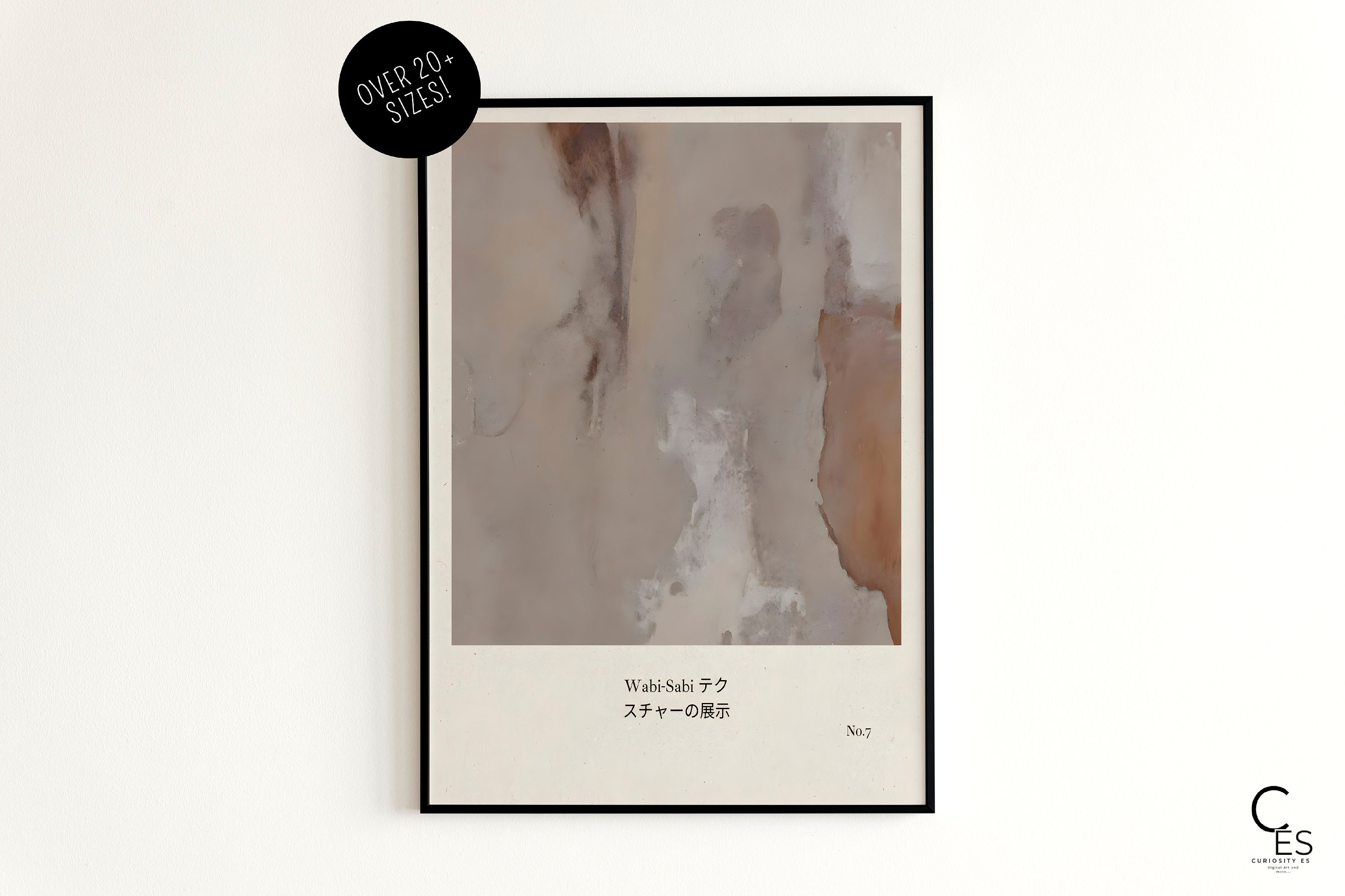 Wabi Sabi Printable Art Set of 2 Eclectic Brown Wall Art for Download ...