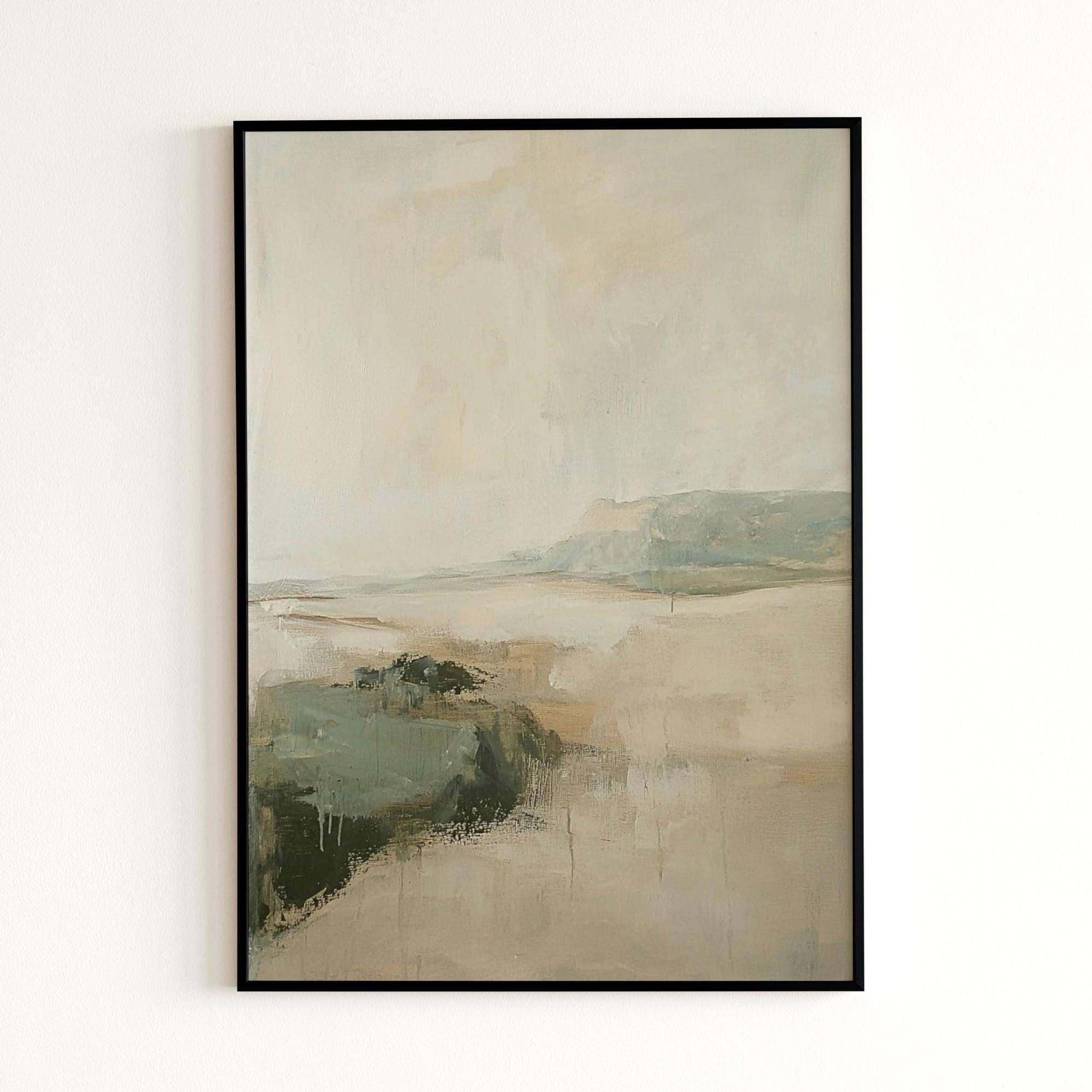 Abstract Landscape Wall Art, Beige Sage Green Neutral Printable ...
