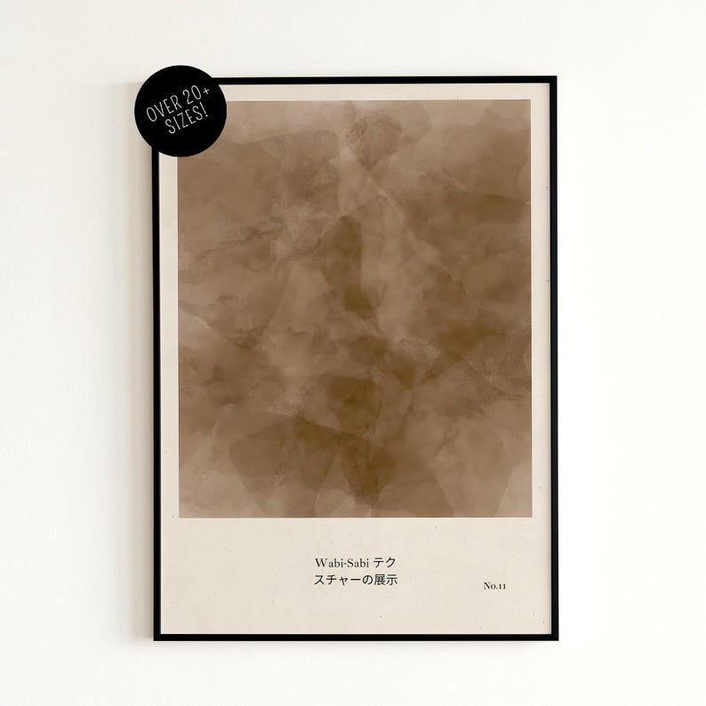 Wabi Sabi Printable Art Set of 2,eclectic Brown Wall Art,abstract ...