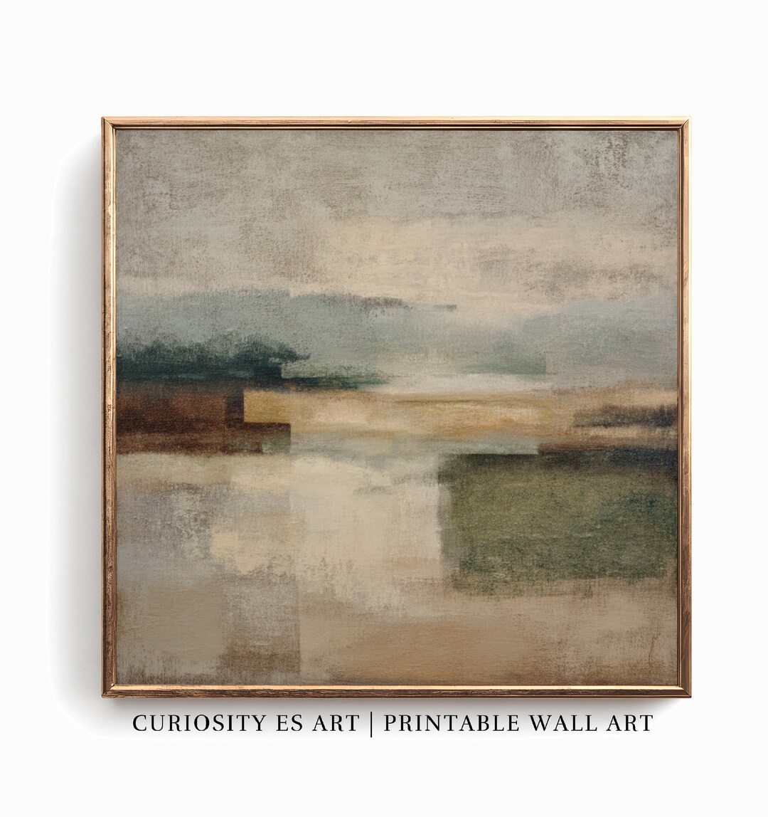 Abstract Landscape Wall Art, Beige Sage Green Neutral Printable ...