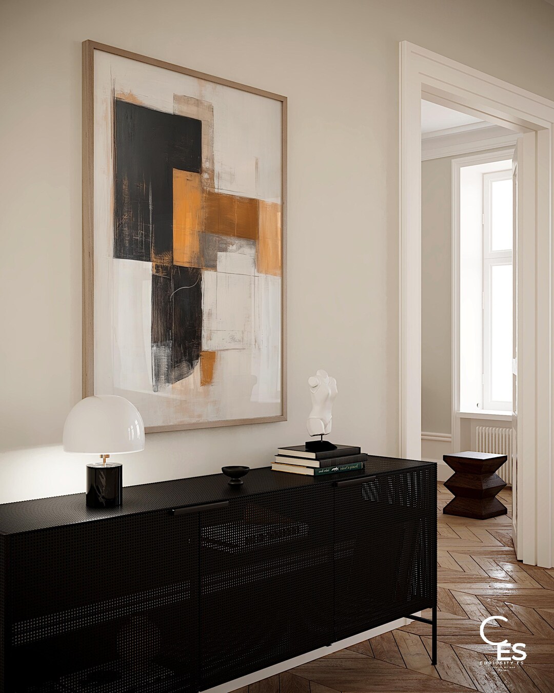 Curated visual reference: Picture Idea: Abstract Minimalist Wall Decor Geometric Modern Wall Art White Earth