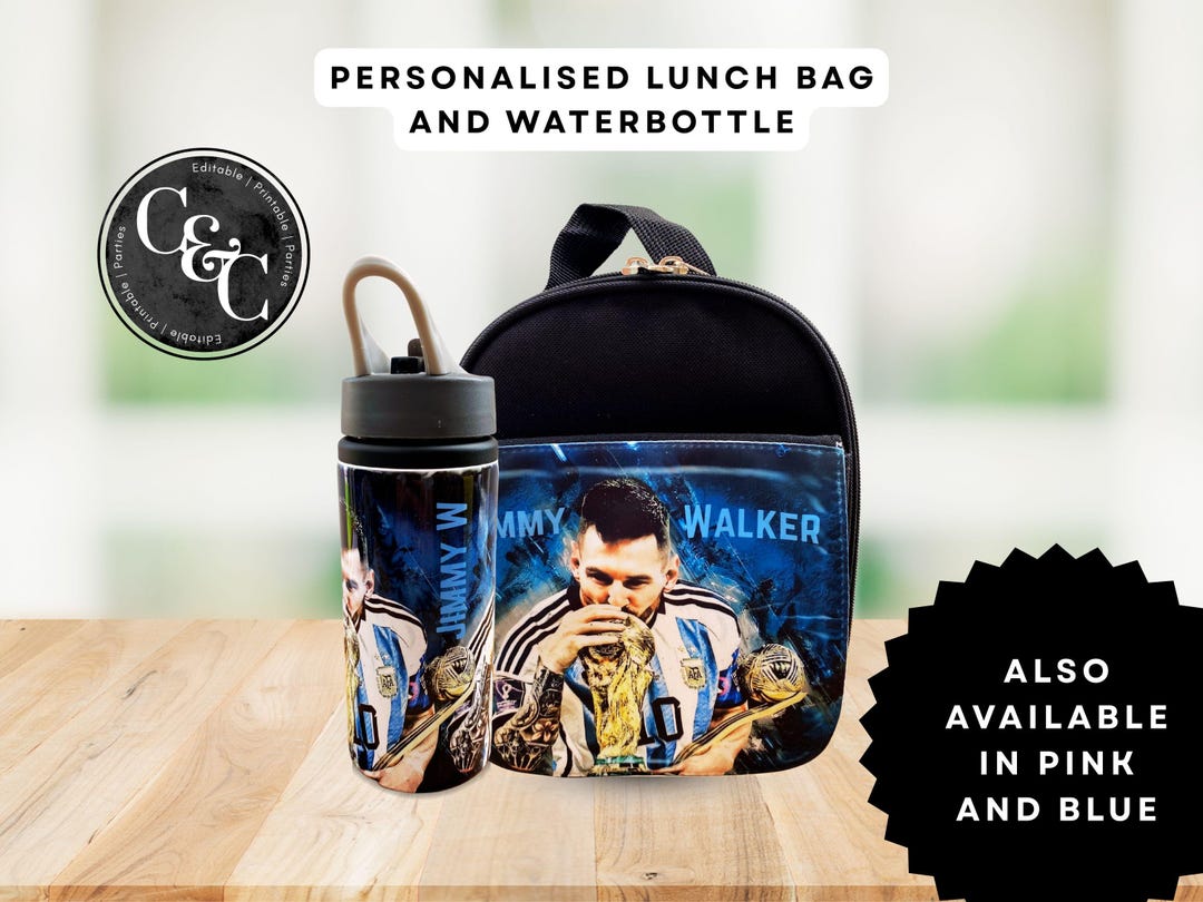 Personalized Kids Lunch Bag & Water Bottle Set: Custom School Gift - Etsy