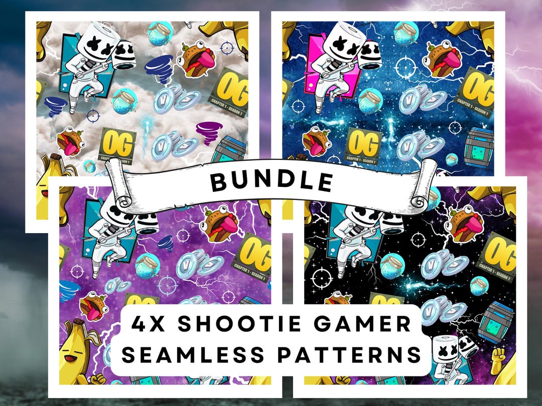Bundle - Gamer Seamless Pattern - Digital Download - Etsy