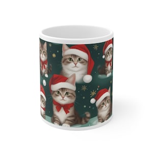 Whiskers and Christmas Bliss: Magical Cat-themed Holiday Mug