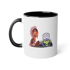 Taza de cerámica inspirada en Mojo Jojo y HIM Powerpuff Girls, 11 oz