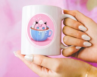 Jigglypuff Inspired Ceramic Mug 11oz