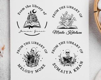 Book Embosser Personalized , From the Library of Stamp , Ex Libris Stamp , From the Library of Book Embosser , Book Lover Gift