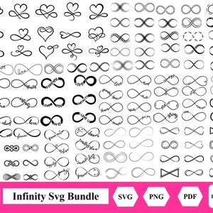 Infinity Svg, Infinity Love Svg-bundel, Forever Infinity Svg, Infinity Clipart, T Shirt Design, Infinity Heart Svg, Love Svg, Valentine Svg