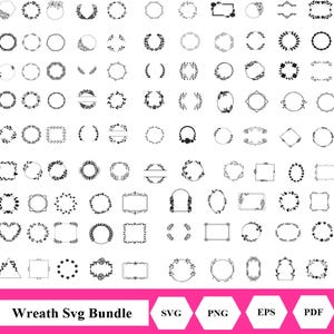 686 Files+ Wreath Svg Bundle | Floral Wreath Bundle | Laurel wreath svg | Flower svg | floral svg | Circle frame svg | Flower wreath svg