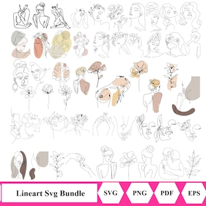 50 LineArt SVG-Bundle | Line Art Design | Minimalistisches Design | Blumen svg | Blumenmuster | trendige svg | Boho-Svg | svg | kommerzielle Nutzung inbegriffen