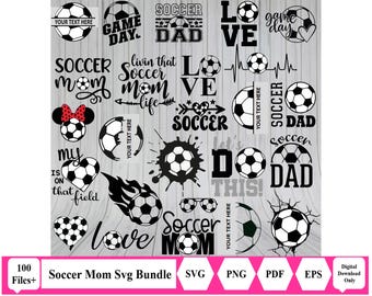 Paquete de Svg de mamá futbolera, Svg de camiseta de fútbol, Svg de vida de mamá futbolera, Svg de mamá solidaria, Svg de jugador de fútbol, Deportes, Archivo de corte Cricut, Diseño de camiseta