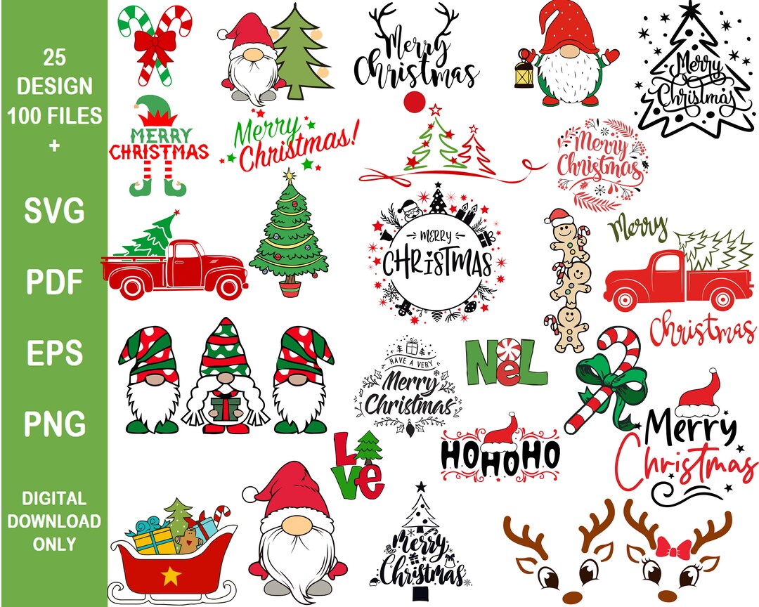 Christmas Svg BUNDLE /svg /eps/png/pdf Merry Christmas Svg, Christmas