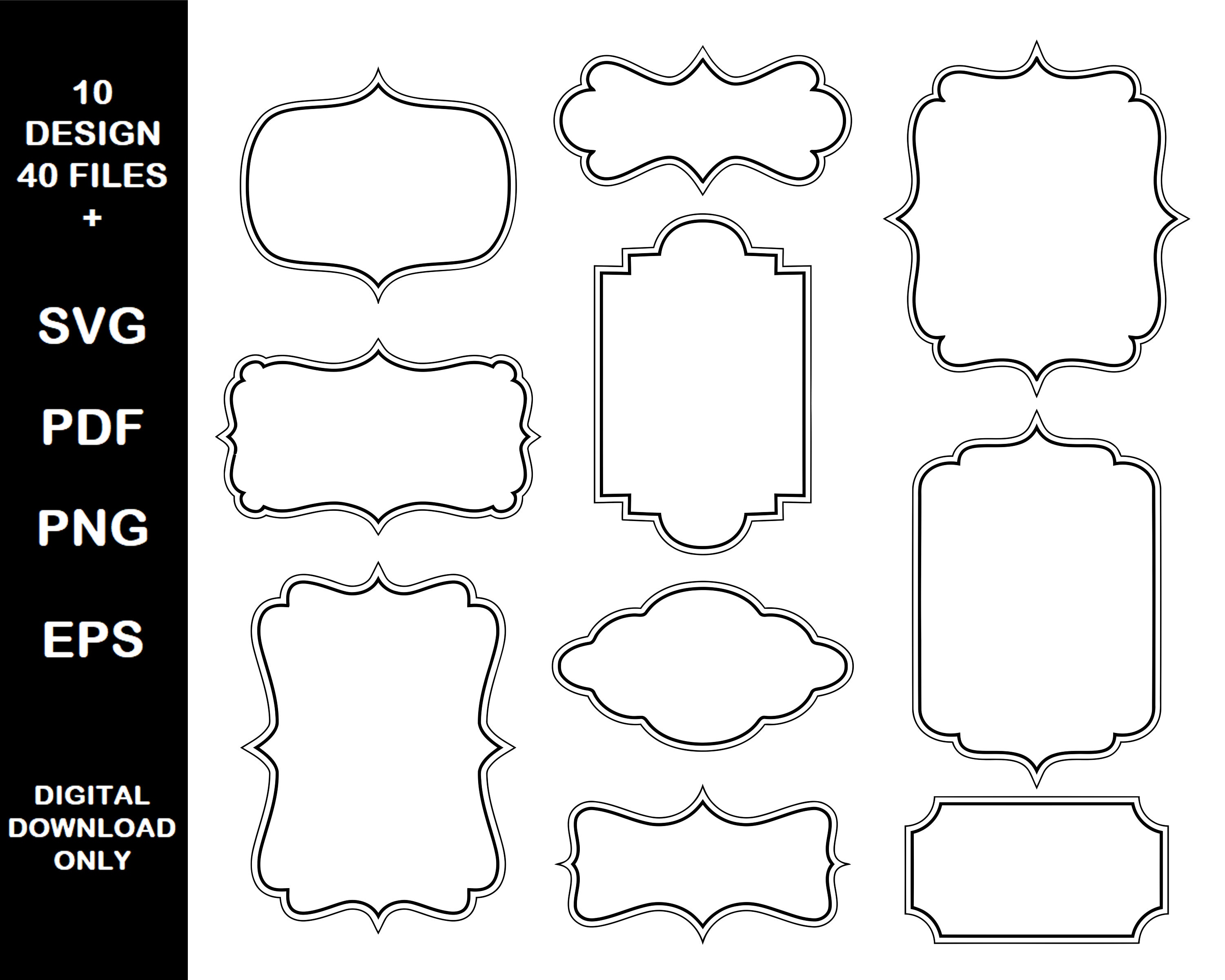 Frame SVG Bundle, Classic Frame Svg, Frame PNG, Frame Cut File, Frame