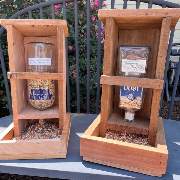 Whiskey Bottle Birdfeeders 60.00 each