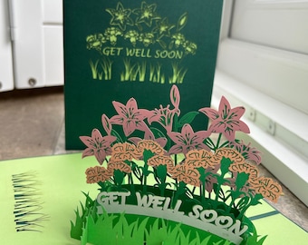 3D pop up Get well soon card 20*15cm