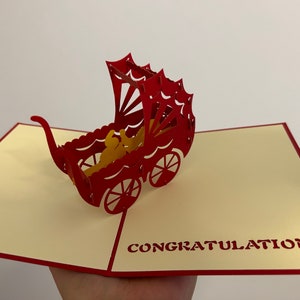Pop-upkaart voor pasgeboren baby, kaart voor babymeisje, kaart voor babyjongen felicitatiekaart voor pasgeboren baby