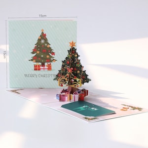 Carte de Noël pop-up 3D pour un ami pour la famille pour elle pour lui