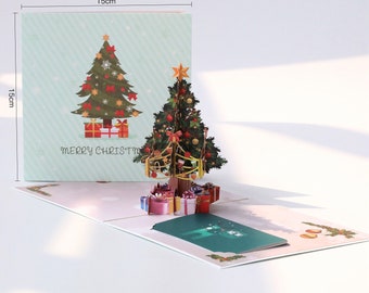 Carte de Noël pop-up 3D pour un ami pour la famille pour elle pour lui