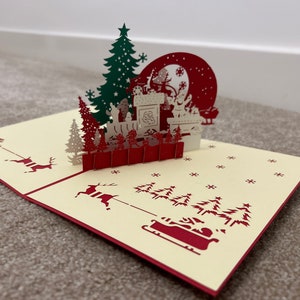Carte de Noël pop-up 3D pour un ami pour la famille pour elle pour lui