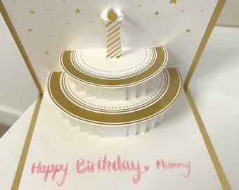 Carte d&#39;anniversaire pop-up 3D pour elle et pour lui