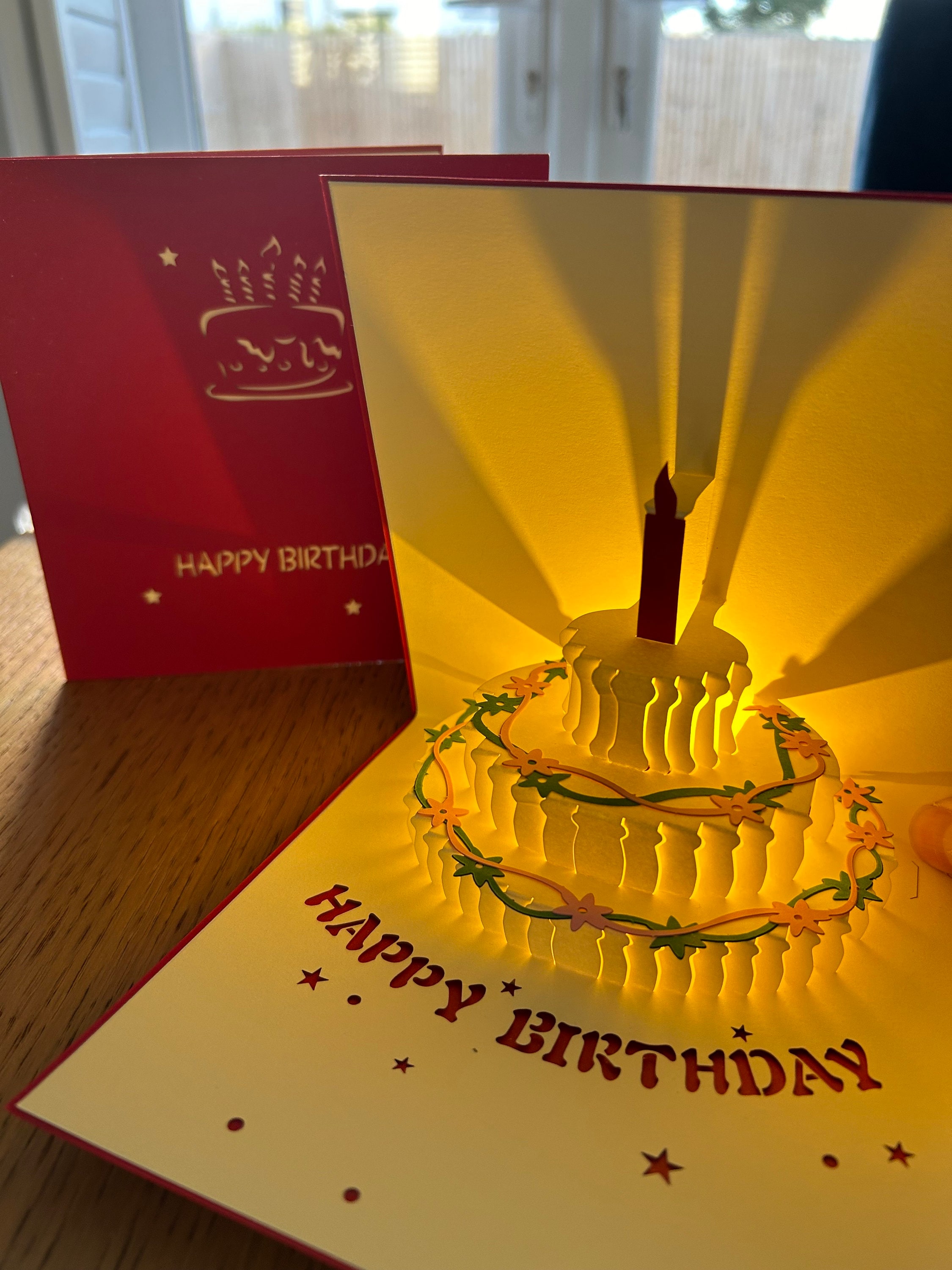 Pop up Musical Birthday Card 3D Birthday Card With Light Etsy