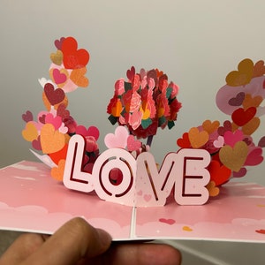 Tarjeta de amor emergente Tarjeta de San Valentín emergente para novia/esposa/esposo/novio/ella/él/amante
