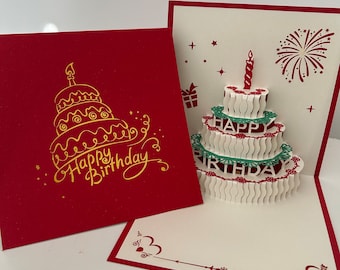 Pop Up Musical birthday card 3D birthday card with light and switch control