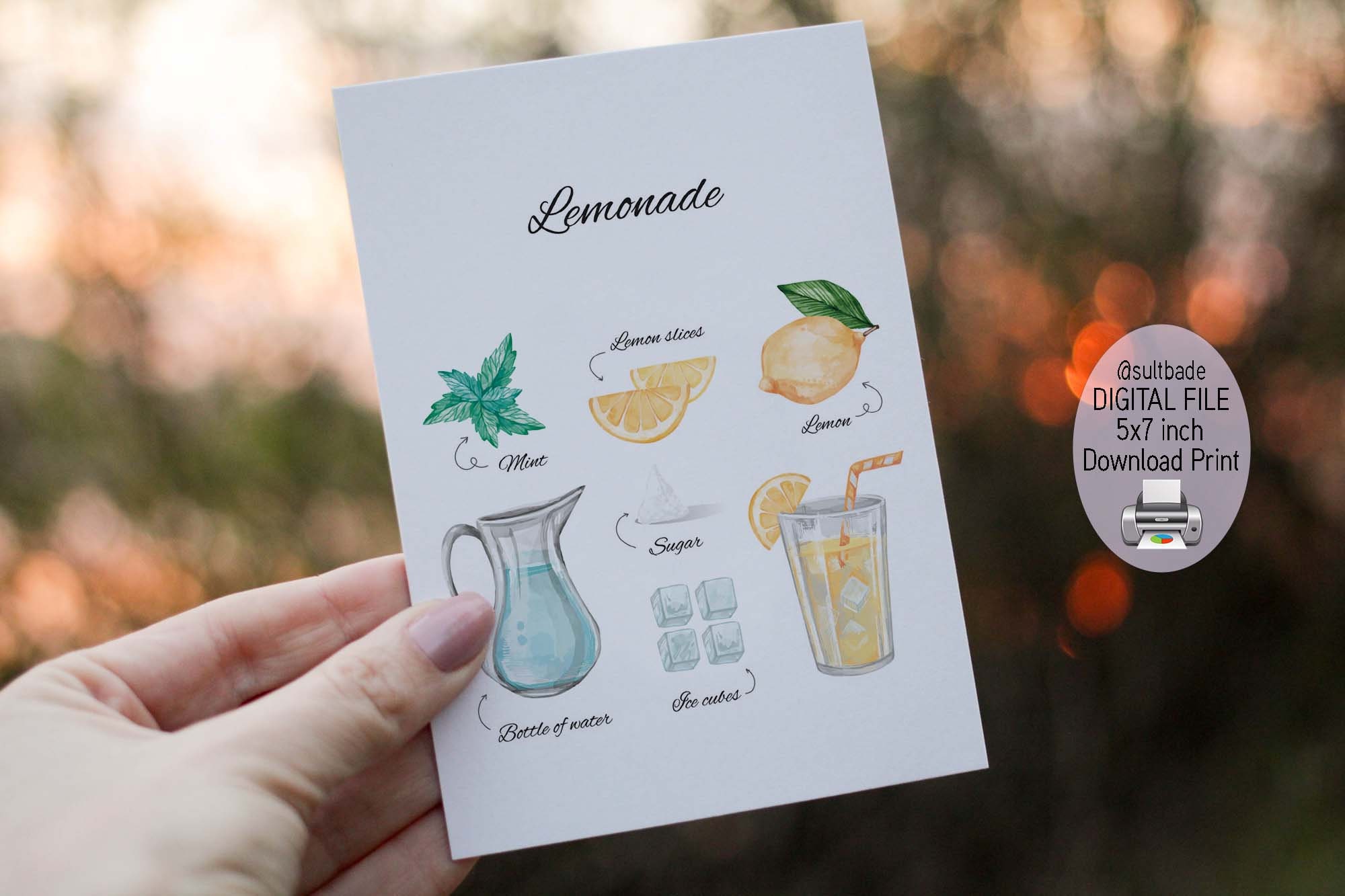 Cocktail Recipe Card Template Drink Recipe Cards Printable - Etsy