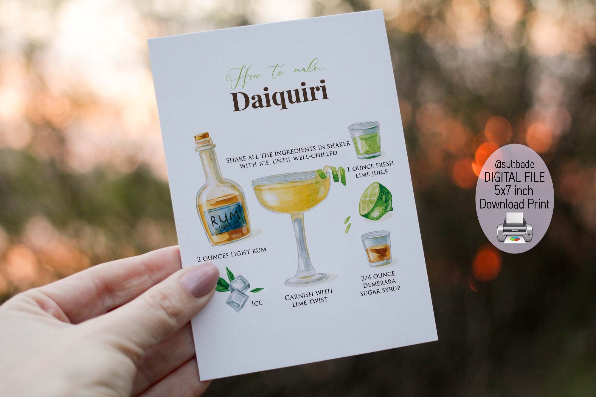 Cocktail Recipe Card Template Drink Recipe Cards Printable Etsy Cocktail Recipe Card Template Drink Recipe Cards Printable Etsy