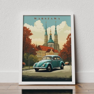Polski Plakat, Warszawa Polska, Warsaw Poster, Poland Poster, Warsaw Travel Poster, Warsaw Art Print, Poland Art, Warsaw City Poster, Warsaw