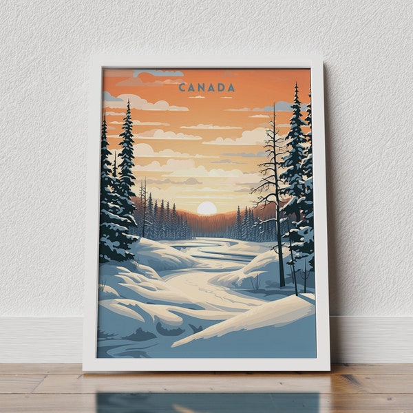 Canada Travel Poster, Canada Poster, Canada Print, Canada Printable Travel Poster, Canada Art, Canada Retro poster, Vintage Artwork