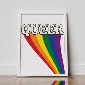 queer print, queer wall art, LGBTQ gift, LGBT pride wall art, gay, lesbian, bisexual, transgender, Love is Love Poster, Queer Art