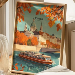 Vienna Austria Poster, Vienna travel poster, Austria travel poster, Austria cityscape wall art, Vienna Illustration, Austria poster