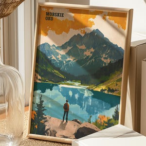 Plakat Tatry, Morskie Oko poster, Tatra Mountains, Tatry Travel Poster, Poster Travel Poster, Polski Plakat, travel poster, Europe Wall Art