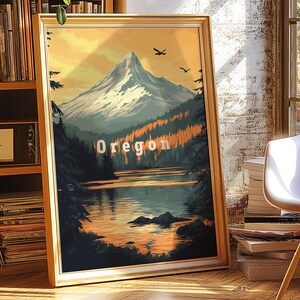 Willamette National Forest Print: Oregon Travel Poster (Digital Download
