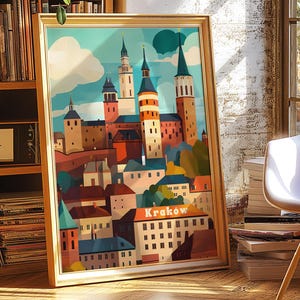 Polski Plakat, Kraków Polska, Cracow Poster, Poland Poster, Cracow Travel Poster, Cracow Art Print, Poland Art, Cracow City Poster, Cracow
