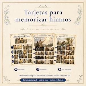 Himnos pour les enregistrements | 10 hommes SUD nuevos en espagnol | Tarjetas PDF