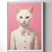 Impression Sur Toile Stag Vintage Tartan Animals - Déco Murale Shabby Chic Rouge, Neuf