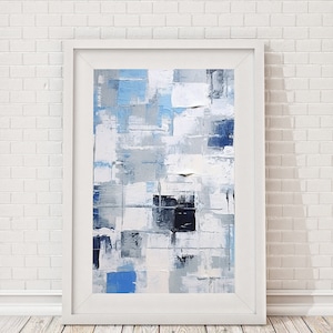 Abstract Art Print, Blue, Digital Download, Printable Art, Print Art, Painting, Wall Decor, Modern Design Artwork, Digital Painting