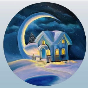 Painting - Christmas House